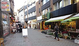 Das Bild zeigt die Fußgängerzone der Iserlohner Innenstadt