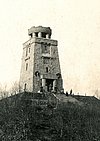 Das Bild zeigt eine historische Aufnahme des Bismarckturmes.