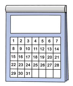 Das Bild zeigt einen Kalender
