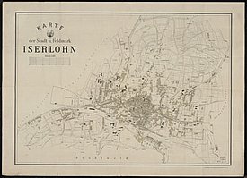 Stadtplan Iserlohn 1905