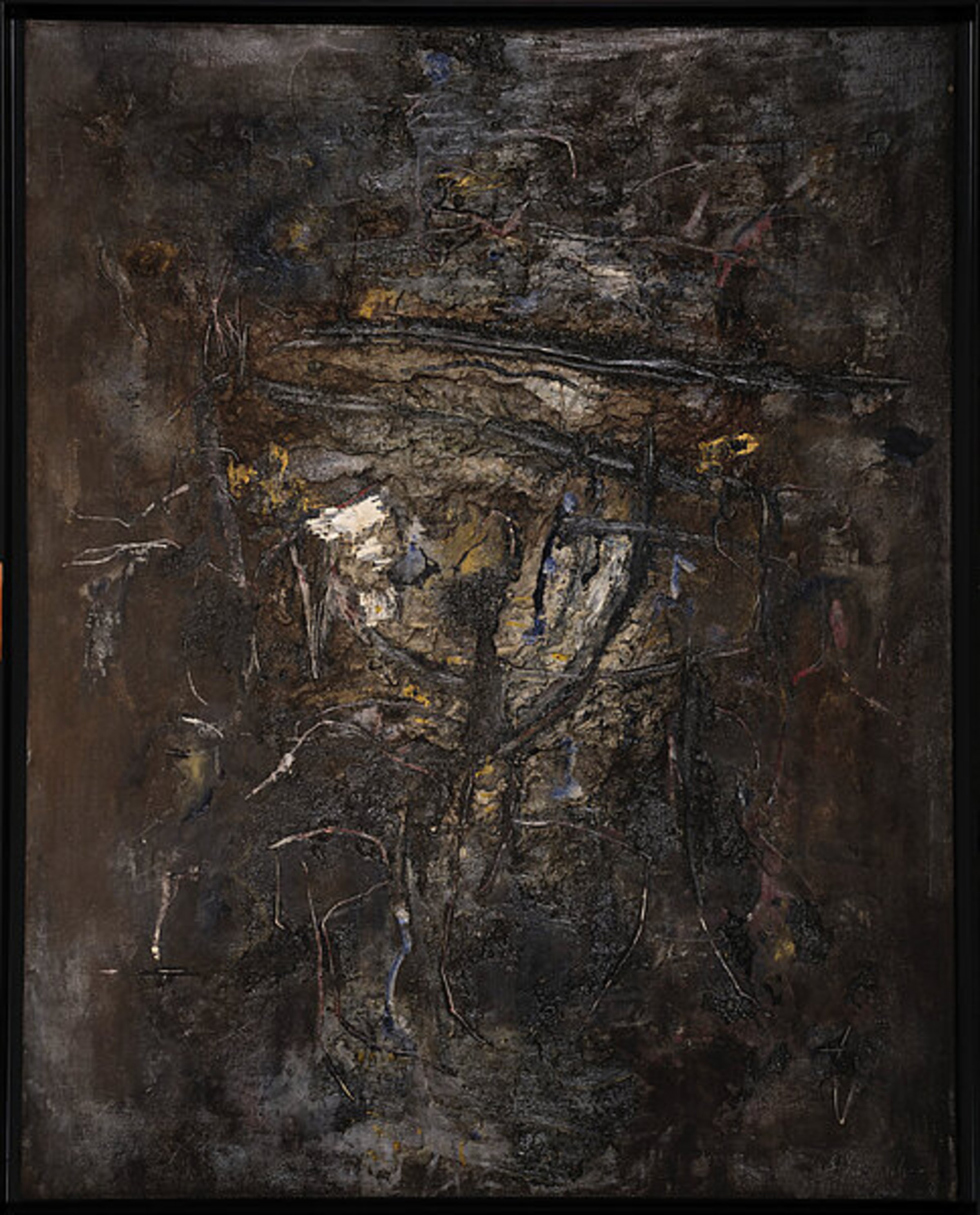 Das Bild zeigt das Bild "Tobonga" des berühmten Hagener Künstlers Emil Schumacher.