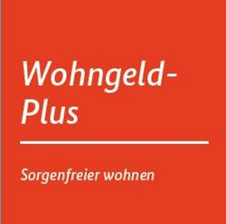 Das Bild zeigt das Wohngeld-Plus-Logo.