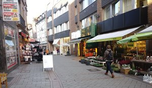 Das Bild zeigt einen Teil der Fußgängerzone der Iserlohner Innenstadt