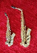 Saxophone in verschiedenen Größen