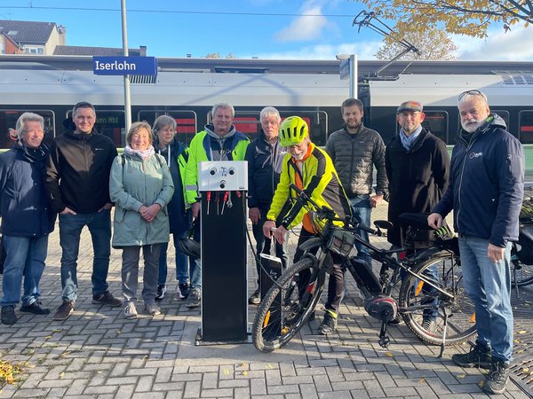 Einweihung der Fahrrad-Reparaturstation 