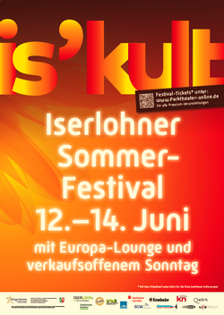 Das Biuld zeigt das Plakat zum „is'kult" Sommerfestival 2026