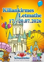 Das Bild zeigt das Plakat zur Kiliankiirmes 2026.