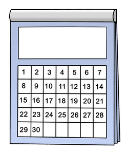 Das Bild zeigt einen Kalender