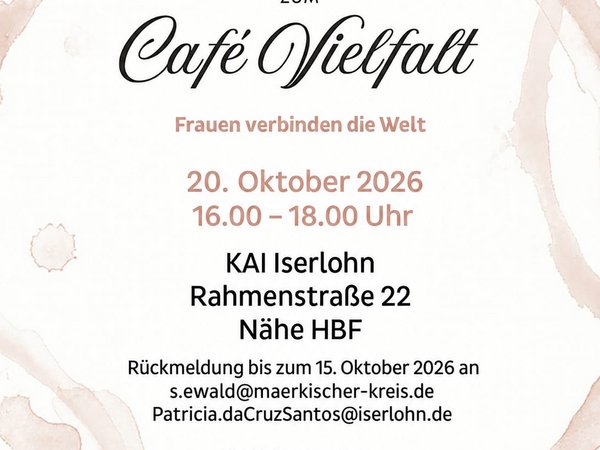 Veranstaltungsplakat „Café Vielfalt“