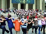 Das Sinfonieorchester der Musikschule beim Konzert auf dem Heldenplatz in Budapest