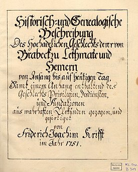 Titelseite einer seltenen und sehr gut erhaltenen Handschrift
