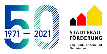 50 Jahre Städtebauförderung: Jubiläums-Logo 2021 / © BMI / BBSR