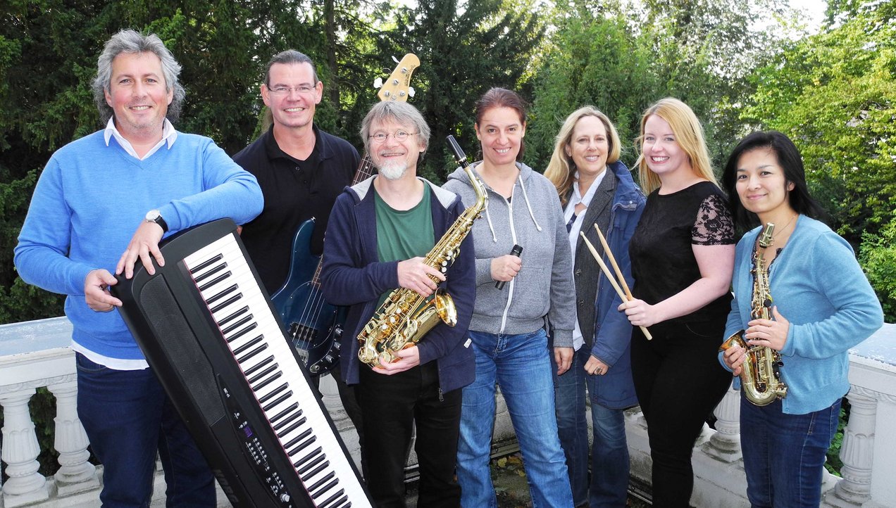 Lehrkräfte des Fachbereichs Rock-Pop-Jazz (es fehlen: Wolfgang Fehling, Nils Schönerstedt)