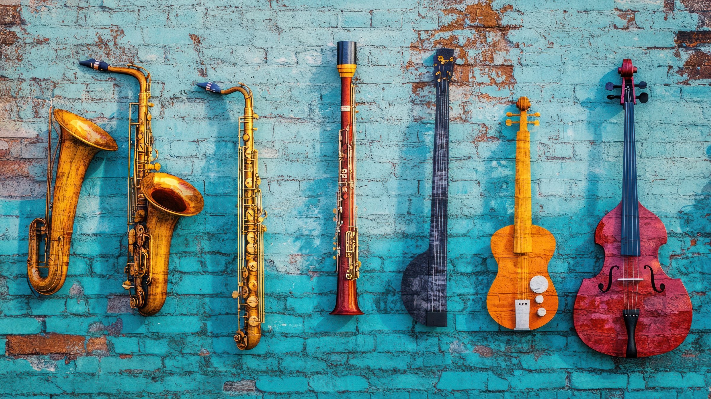 Das Bild zeigt Musikinstrumente