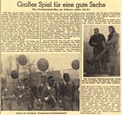 Das Bild zeigt einen Zeitungs-Ausschnitt zum Promispiel