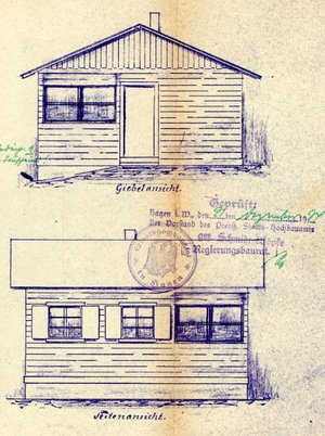 Errichtung eines Wochenendhauses in Iserlohn-Hennen für Dr. Willing aus Dortmund-Hörde, 1934