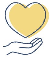 Das Bild zeigt eine Hand, die ein Herz hält