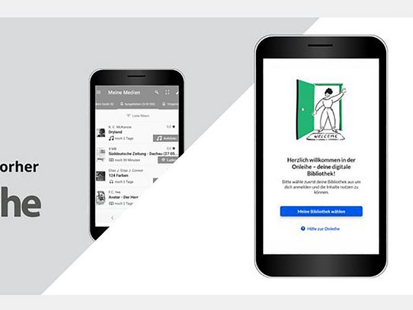 Für die Nutzung der "Onleihe" mit Mobilgeräten ist nach dem Update am 22. Juni eine neue App erforderlich.