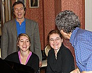 Im Meisterkurs 2006 mit Anthony und Joseph Paratore (Klavier).