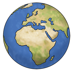 Das Bild zeigt eine Weltkugel