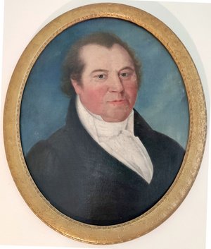 Das Bild zeigt ein Porträt von Dr. Johann Wilhelm Tolberg im Salzlandmuseum Schönebeck (Elbe); Foto: Britta Meldau / Stadtarchiv Schönebeck