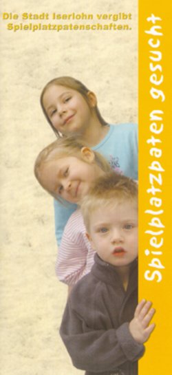 Das Bild zeigt das Titelbild der Broschüre Spielplatzpaten gesucht