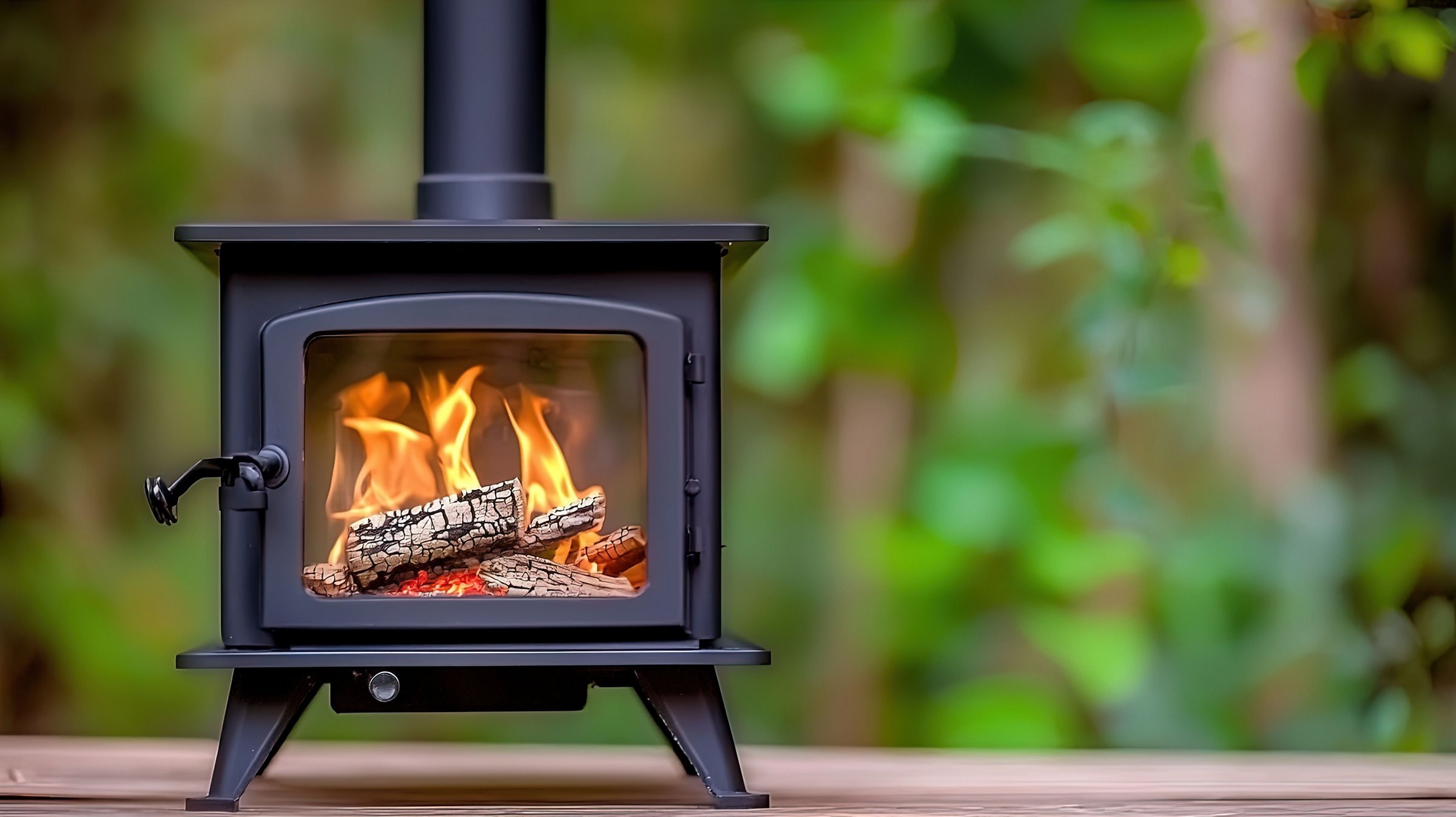 Das Bild zeigt einen Kaminofen