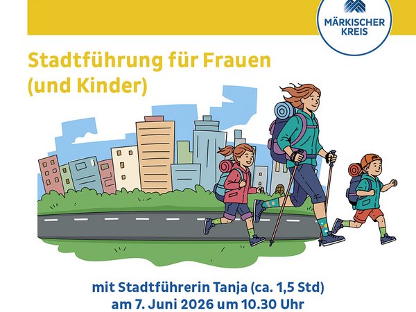 Bei der Stadtführung für Frauen und Kinder führt der Weg entlang stadtgeschichtlich relevanter Orte in der Iserlohner Innenstadt.