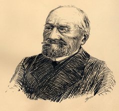 Das Bild zeigt eine Federzeichnung von Ernst Danz