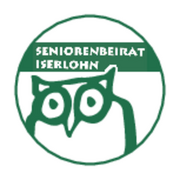 Das Bild zeigt das Logo des Seniorenbeirates - eine Eule, darüber der Schriftzug "Seniorenbeirat"