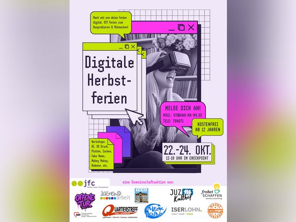 Digitale Herbstferien 2025 - Premiere des Iserlohner Kooperationsprojektes, das Jugendlichen kreative Teilhabe und digitale Bildung ermöglicht.