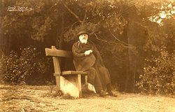 Das Bild zeigt eine Postkarte mit Ernst Danz um 1900