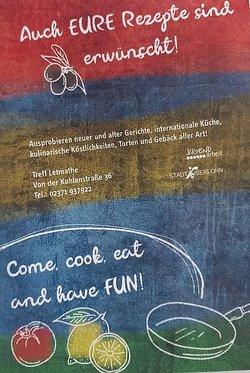 Das Bild zeigt den Flyer zum Kochtreff in Letmathe
