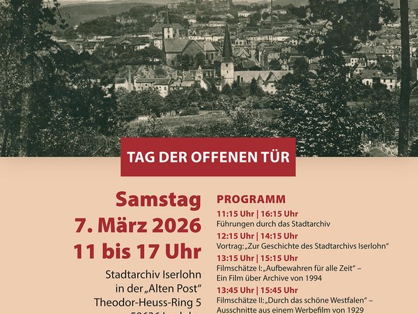 Plakat zum Tag der offenen Tür des Stadtarchivs