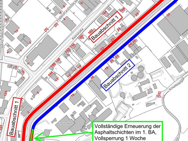 Fahrbahnsanierung Giesestraße