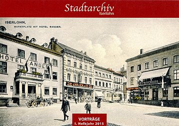 Marktplatz in Iserlohn, um 1913