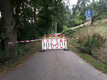Sperrung Fuß- und Radweg Maste-Barendorf
