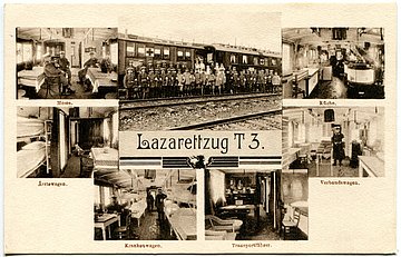 Postkarte des Lazarettzuges T 3 (Verlag: H. Dallmann, Iserlohn / Stadtarchiv Iserlohn)