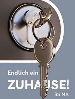 Ds Bild zeigt die Titelseite des Flyers "Endlich ein Zuhause - Gegen Wohnungslosigkeit"