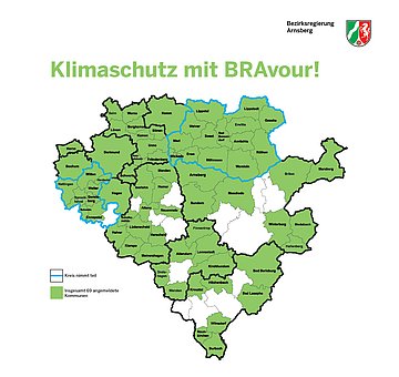 Klimakampagne – Teilnehmende Kommunen / © Bezirksregierung Arnsberg