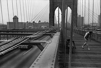 USA. NYC. Brooklyn Bridge. 1969