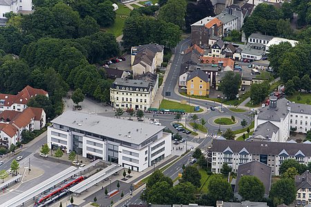 Luftbild Stadtbahnhof und Seniorenzentrum Waldstadt Iserlohn