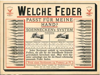Werbung der Firma F. Soennecken (Archiv Soennecken Overath)
