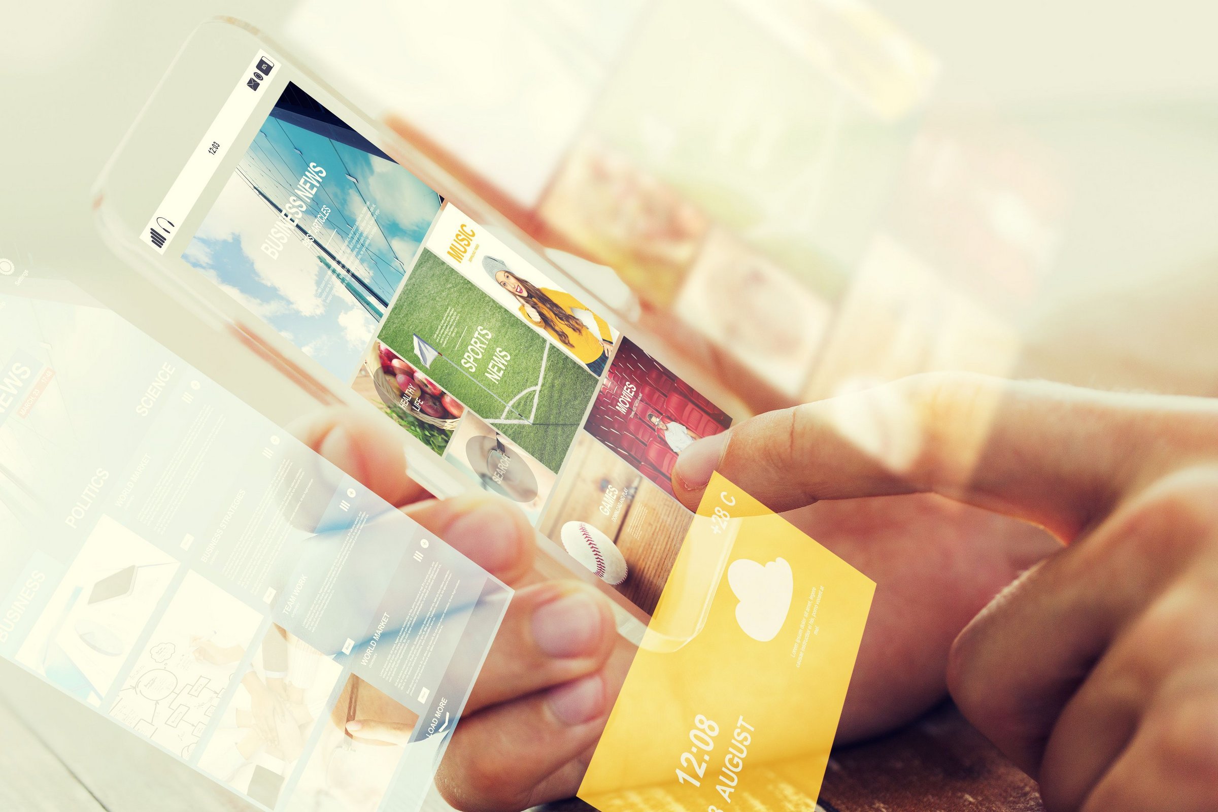 Das Bild zeigt eine Hand, die ein Smartphone bedient.