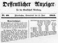 Öffentlicher Anzeiger für die Grafschaft Limburg, 15.6.1844