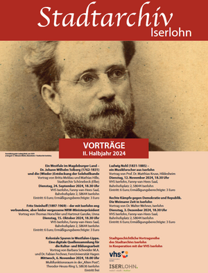 Das Bild zeigt das Plakat zur Vortragsreihe im 2. Halbjahr 2024