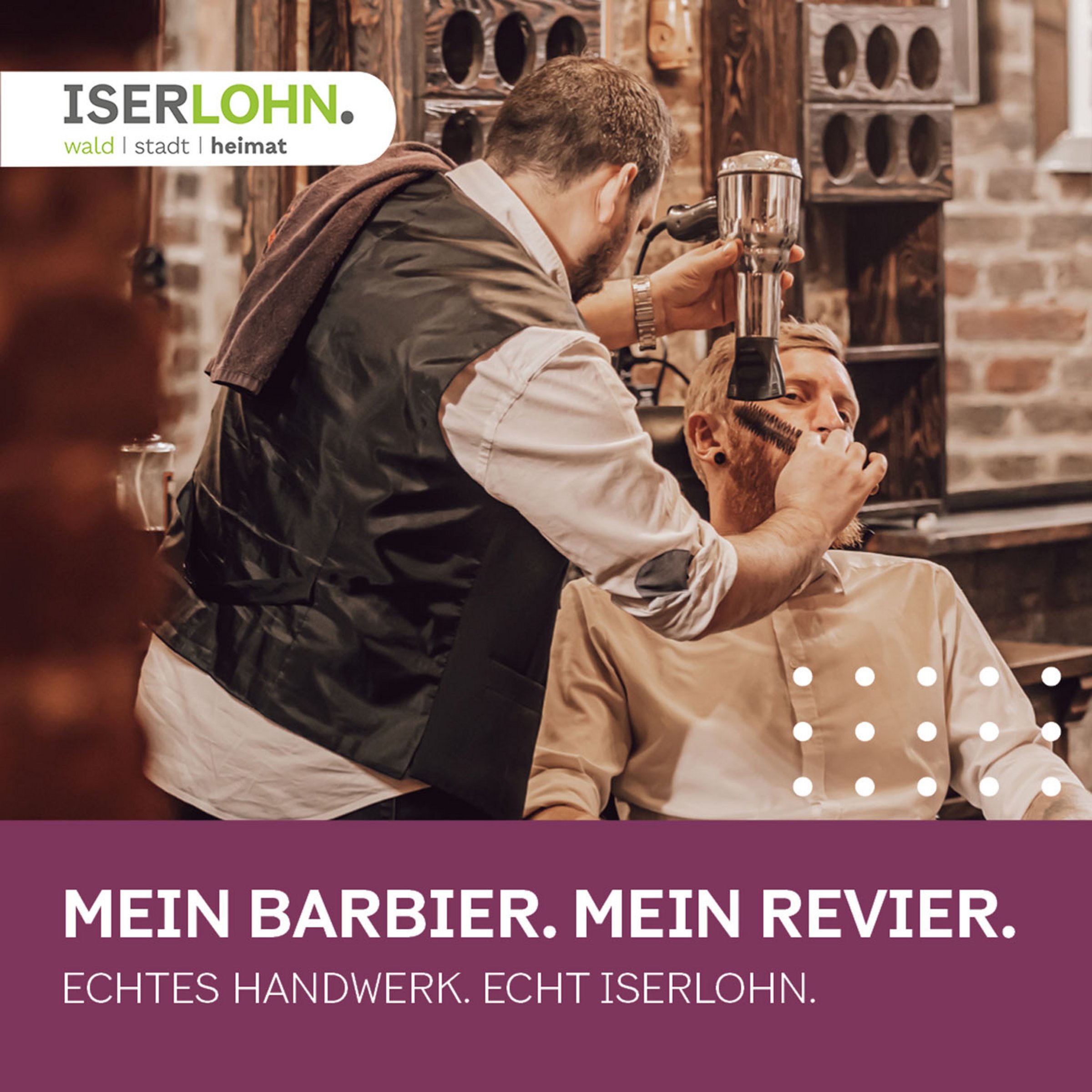 Das Bild zeigt ein Plakat aus der Kampagne "Echt Iserlohn"