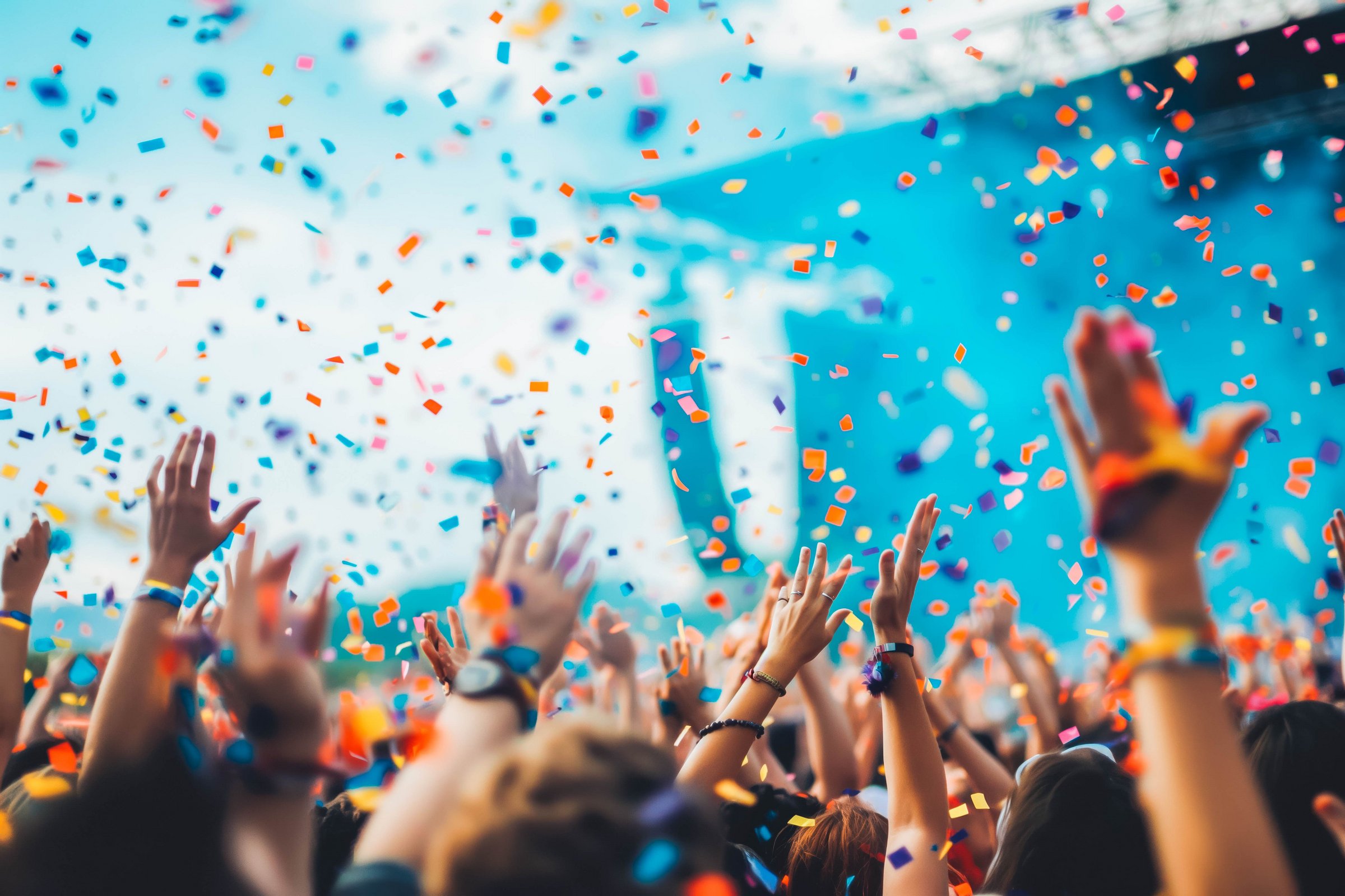 Das Bild zeigt eine Menschenmenge bei einem Konzert