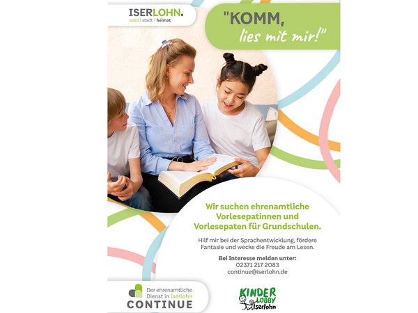 Plakat Vorlesepatinnen und Vorlesepaten