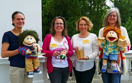 Die Lehrkräfte des Fachbereichs Grundstufe v.l.n.r.: Julia Heller, Kirsten Corneli, Alla Müller, Stefanie Krämer-Laame 